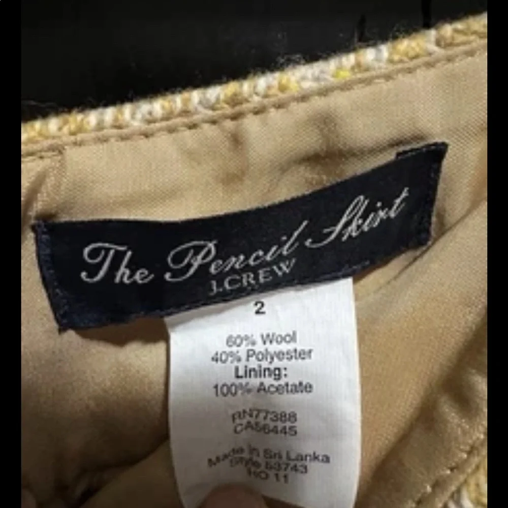 J. Crew Classic Mixed Tweed Wool Pencil Skirt NWOT